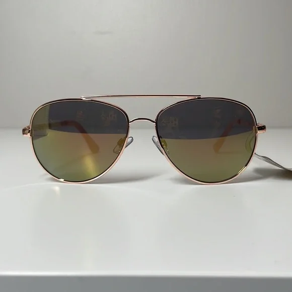 Oscar De La Renta Rose Gold Mirrored Sunglasses MOD3041 - Picture 2 of 9